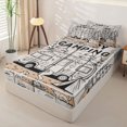 thumbnail image 2 of Castle Fairy Camping Line Art Zipper Full Size Comforter Sets with Fitted Sheet and 2 Pillowcases,Happy Camping Zipper Bedding Set for Bedroom,Black White,4pcs,Grey Reversible, 2 of 6