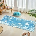 thumbnail image 2 of Coastal Kitchen Rugs and Mats Set of 2, Blue Ocean Beach Coastal Farmhouse Non-Skid Washable for Kitchen Floor Sink Mats Decor and Accessories 17"x30"+17"x47", 2 of 6
