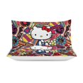 thumbnail image 3 of Hello Kitty 3-Piece Comforter Set for Bedroom, Hello Kitty Bedding Set for Kids Adults, Soft Microfiber Duvet Cover Set with Zipper Closure, 1 Duvet Cover + 2 Pillow Covers, 3 of 8