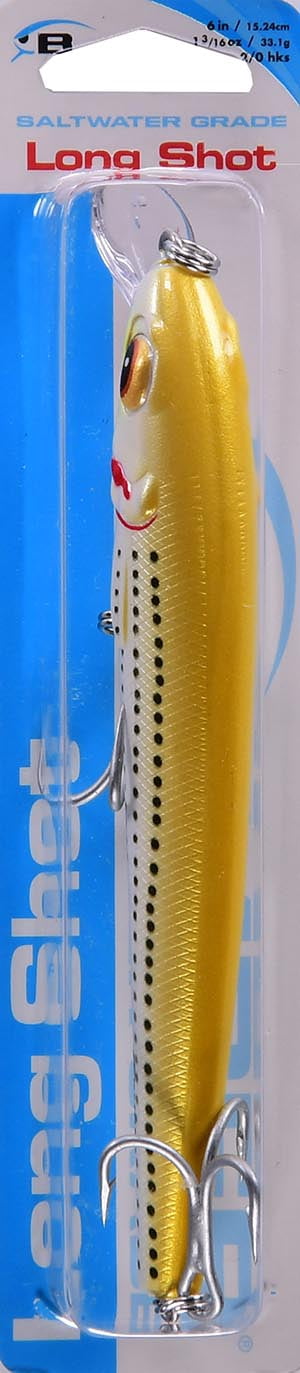 Bomber Long Shot Minnow Crankbait 6" Pearl Yellow 1 3/16 oz.