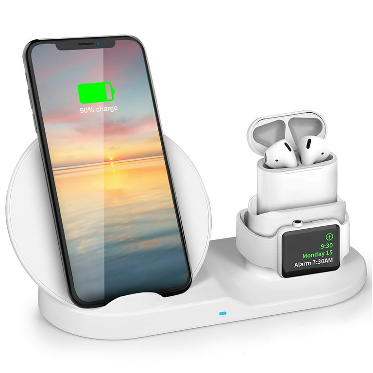 Cargador 3 En 1 Magnético Qi Para iPhone/AirPods/applewatch