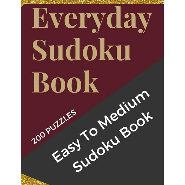 everyday sudoku book sudoku easy to medium large print sudoku book for brain fitness sudoku book