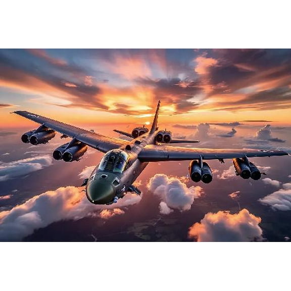 Jigsaw Puzzle 300 Piece for Adults -B1 Bomber Fighter Military Aircraft Holiday Jigsaw Puzzles for Best Brain Exercises for Adults Puzzles Gift