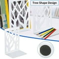 thumbnail image 1 of Vaidha 6PC White Metal Non-Slip Bookend Bracket Heavy Book End Office Book Stopper, 1 of 7