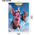thumbnail image 2 of Acrylic Clipboards with Low Profile Clip, A4 Standard Size 9" x 12.5" File Holder for Writing Drawing, Clip Boards for Doctors Offices, Pig Fly in The Sky Gifts, 2 of 7