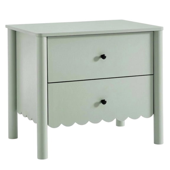 Nightstand with 2 Drawers in Elegant Finish for Bedroom Storage