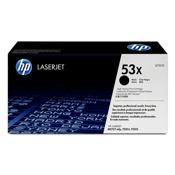 Cartucho de Toner HP 53X Negro Alto rendimiento Laserjet Original (Q7553X)