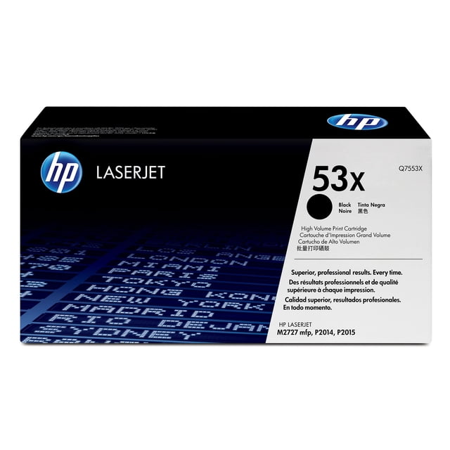 Cartucho de Toner HP 53X Negro Alto rendimiento Laserjet Original (Q7553X)