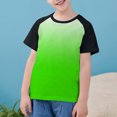 thumbnail image 6 of BLVB Girls Boys Tshirt Raglan Shirt Baseball Tee Cotton T-Shirt Short Sleeve Gradient Shirts 3-14 Years, 6 of 7