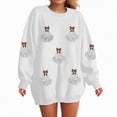 thumbnail image 2 of Towmus Women Halloween Sweatshirt Cute Ghost Graphic Pullover Casual Long Sleeve Tops, 2 of 6