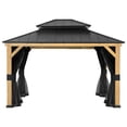 thumbnail image 5 of 13' x 11' Wood Hardtop Gazebo with Double Steel Roof, 5 of 6