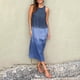 thumbnail image 1 of WILLBEST Maxi Vestidos de Mujer Vestido Largo Informal de Lino sin Mangas con Abertura y Degradado Teñido Anudado para Mujer Extra Grande, 1 of 3