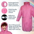 thumbnail image 3 of Kids Water Proof Rain Coat with Reflector - Juniors Premium Rain Jacket, 3 of 5