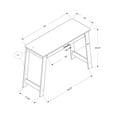 thumbnail image 4 of Contemporary Computer Desk with Storage Drawer, Brown, 4 of 6
