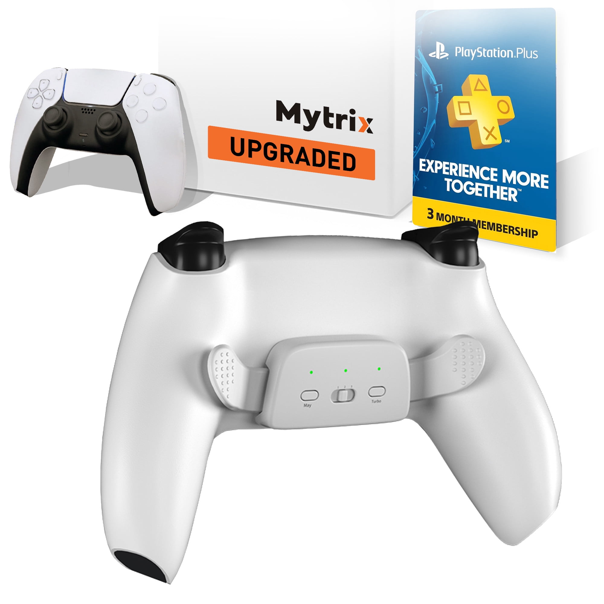 Mytrix Customized Controller With 2 Remappable Paddles For Playstation 5 Ps5 Programmable Back Buttons With Fast Turbo Auto Fire 3 Setup Saving Slots Onboard Switch White With Rainbow 6 Siege Walmart Com