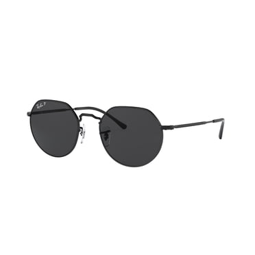 Ray Ban Jack Polarized Black Irregular Unisex Sunglasses RB3565 002/48 55