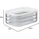 thumbnail image 2 of Contenedor de charcutería de 3 niveles – Blanco – Caja de almacenamiento para refrigerador para embutidos – Tres compartimentos separados – Apto para lavavajillas, 2 of 5