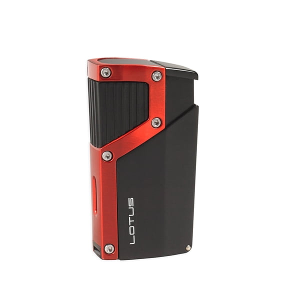 Czar 4-Flame Torch Lighter with Punch - Black & Red