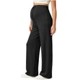 thumbnail image 3 of Diufon Maternity Yoga Pants Over The Belly Drawstring Stretchy Loose Pants Pregnancy Soft Comfy Workout Trousers, 3 of 6