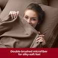 thumbnail image 5 of Mellanni California King Flat Sheet Only, Hotel Luxury Soft Microfiber Top Sheet, 1 Piece, Brown, 5 of 8