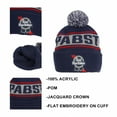 thumbnail image 5 of Pabst Blue Ribbon Jacquard and Embroidered Logo Knit Beanie with Pom, 5 of 5