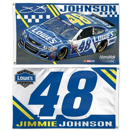 Jimmie Johnson Official NASCAR 3' x 5' Two Sided Banner Flag by Wincraft