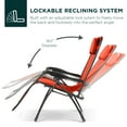 thumbnail image 5 of Best Choice Products Oversized Zero Gravity Chair, Folding Outdoor Patio Recliner w/ Cup Holder - Burnt Orange, 5 of 8