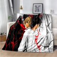 thumbnail image 1 of Death Note-Manta de franela con dibujos animados para niños, ropa de cama de viaje, sofá, cama, regalos de cumpleaños, 1 of 4