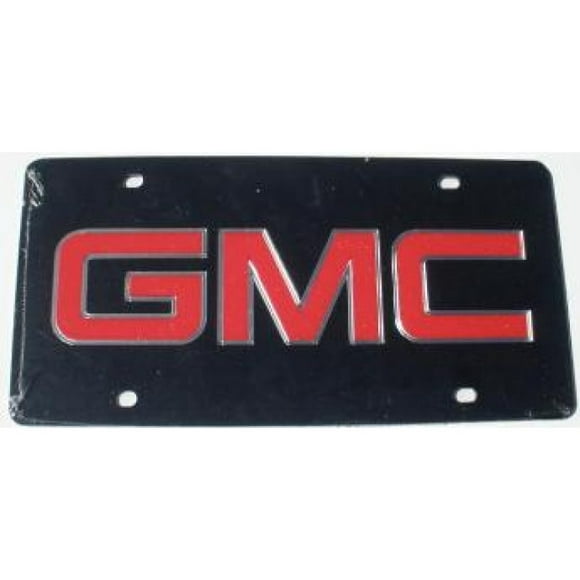 Plaque d'Immatriculation Coupe Laser Noir Logo GMC
