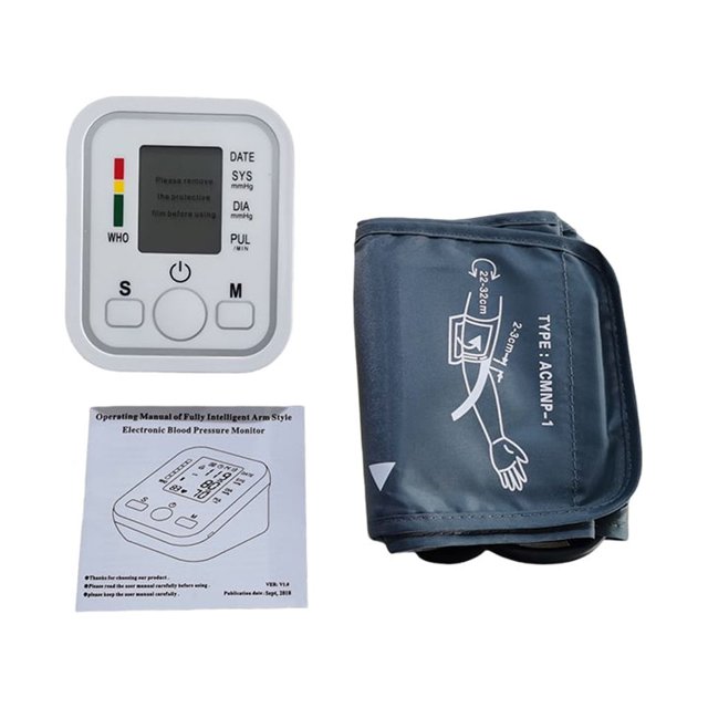 Injueey Household LCD Screen Pressure Meter off Upper Adjustable Power Tool Elder Measuring Band Auto Gauge Portable Arm Pulse Electrónica