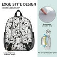 thumbnail image 5 of Cute Black and White Cartoon Line Drawing Dog Backpack Backpack for School,Cute School Bag,Schoolbag with Adjustable Shoulder Straps & Padded Back,13.8"x11.4"x6", 5 of 6