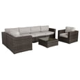 thumbnail image 4 of Living Source Intl 5-Piece Wicker / Rattan Sectional Seating Group in Espresso, 4 of 5