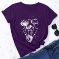 thumbnail image 2 of Tops Para Mujer Casual Suelto Jersey Estampado Cuello Redondo Manga Corta Top Manga Corta Cuello Redondo Top Camisa Odeerbi ODB181333, 2 of 6