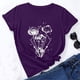 thumbnail image 2 of Tops Para Mujer Casual Suelto Jersey Estampado Cuello Redondo Manga Corta Top Manga Corta Cuello Redondo Top Camisa Odeerbi ODB181336, 2 of 6