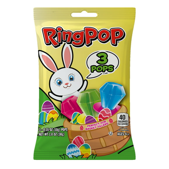 Ring Pop Easter Lollipops - Fun Easter Candy - 3Ct Bag