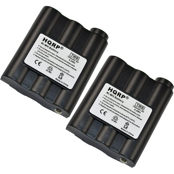 HQRP TWO Rechargeable Batteries for MIDLAND LXT-310 / LXT310 / LXT-350 / LXT350 Two-Way Radio