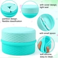 thumbnail image 6 of Travel Size Containers, 3 in 1 Travel Silicone Makeup Containers for Toiletries Shampoo Lotion Refillable Empty Jars with Spoon, Portable Containers for Trinkets Pills, including 3 Dispensers, Purple, 6 of 9