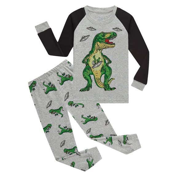 Yuanyu Kids Boys Pajamas Set Teenager Tee and Bottom Sleepwear Printing Pants Loungewear Sets for 3-13 Years