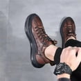thumbnail image 5 of NOKIO Elastic 𝖫a𝖼e Up Sneakers for Men Comfortable High-Top Casual Shoes Lightweight Running Athlet𝗂c Shoes Fashion Round-Toe Walking Sport Shoes, 5 of 5