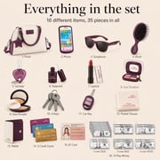 Play Purse for Girls and Toddlers - Realistic Purse and Complete Set of Pretend Play Accessories Including Toy Phone, Wallet, Credit Cards, Keys, Makeup for Role Playing Ages 3 4 5 6 7 8 Years and up