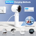 thumbnail image 5 of JELLOO Portable Handheld Fan with Base, Speed(1-100) Adjustable Mini Handheld Fan 4000mAh Battery Turbo Mini Fan with Digital Display Operated USB Fan - Ideal for Travel Outdoor Gifts, 5 of 8