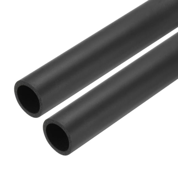 Uxcell 2Pcs Pipe Insulation Foam Tube Lagging Insulation 24" Heat Preservation Handle Grip Black 32mm x 44mm