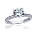 thumbnail image 1 of Men Women 14K White Gold 1.5 Carat Round CZ Solitaire Wedding Engagement Ring (Size 5 to 9), 1 of 3