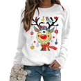 thumbnail image 2 of Womens Casual Long Sleeve Graphic Tee Shirts Crew Neck Sweatshirts Pullover Tops For Women, 2 of 7