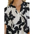 thumbnail image 4 of Gvmfive Women Short Sleeve Casual V Neck Floral Buttons Loose Tops, 4 of 4