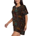 thumbnail image 2 of Lsque Polynesian Turtles Women's Short-Sleeved Pajama Set - 2 Piece Soft and Lightweight Sleepwear Set-4X-Large, 2 of 9