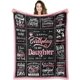 thumbnail image 1 of LHSHID Daughter Birthday Gifts Birthday Gifts Blankets for Daughter Happy Birthday Gifts for Daughter Adult from Mom Unique Daughter Birthday Gifts Ideas Throw Blanket 50"x60", 1 of 6