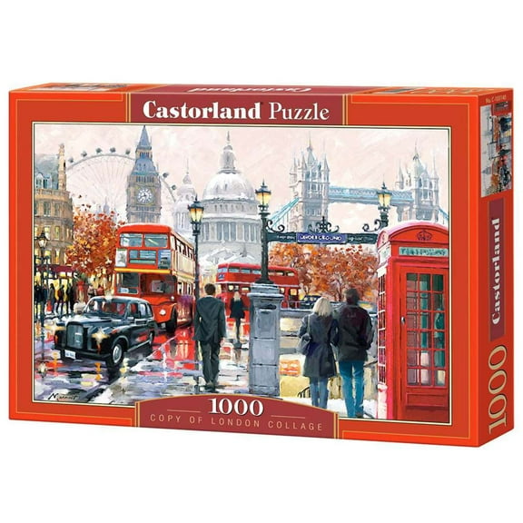 1000 Piece Jigsaw Puzzle, London Collage, Colorful Puzzle of the UK, London puzzle, European Puzzle, Adult Puzzle, Castorland C-103140-2