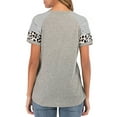 thumbnail image 4 of YouLoveIt Womens Athletic T-Shirts Comfort Soft Short Sleeve T-Shirt Crewneck Top Loose Fit T-Shirt Leopard Color Block Summer Casual T-Shirt, 4 of 6