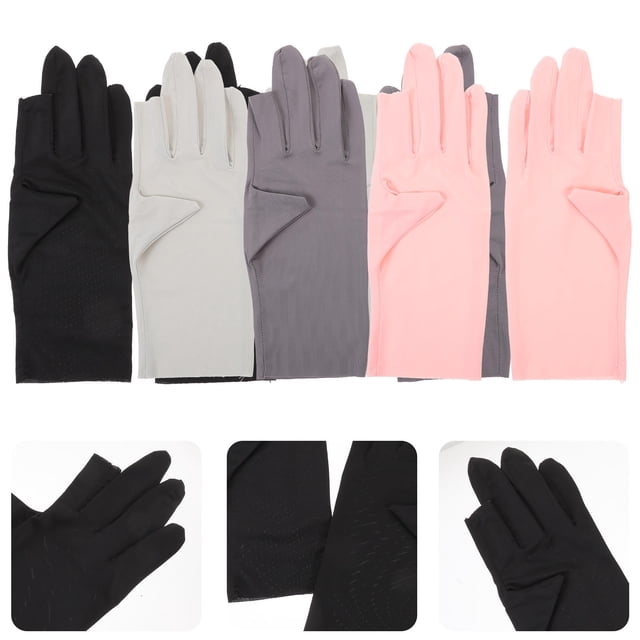 OUNONA 4 Pares De Guantes Para Manicura Protección Uv Guantes Transpirables Multi Color